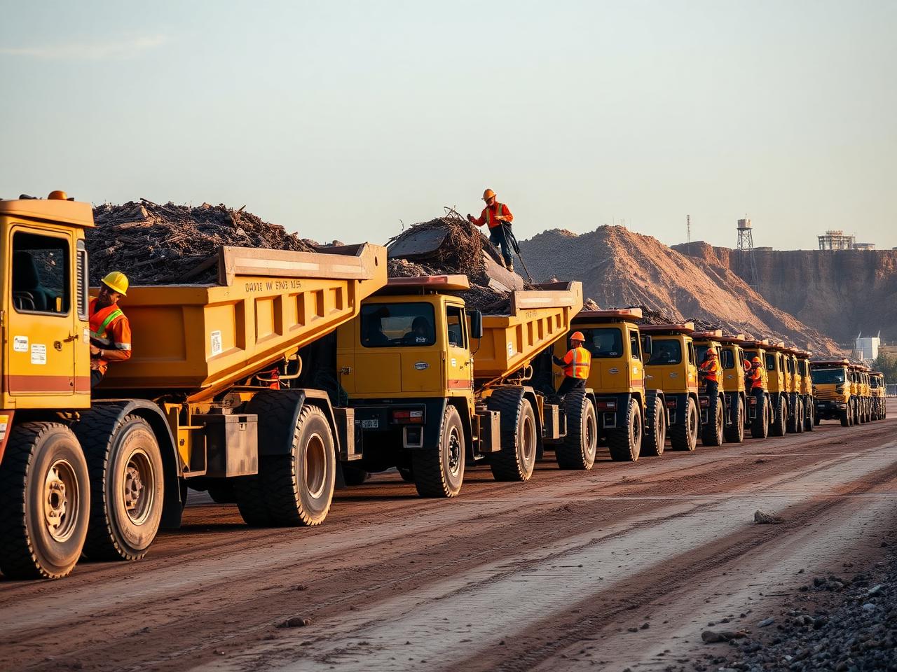 Transporte de materiais de obra